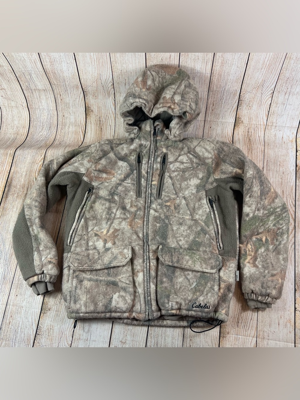 Mens Cabela’s 4most Thinsulate Platinum Camo Hunting Coat Hooded Size Medium
